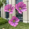 3 Cabezas de Flores Gerbera de Color Té con Leche, Artificiales, para Boda y Decoración del Hogar, Flores Falsas, Venta al por Mayor