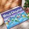 Capachos de Entrada Vermelhos de Natal Transfronteiriços, Tapetes de Banheiro Absorventes de Água e Antiderrapantes, Tapetes de Veludo Cristal Festivos e Resistentes a Manchas para Casa