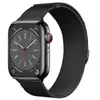 Aplicável à Pulseira Apple Watch Apple Watch 12 Duas Seções Meio Círculo Cauda Magnética Aço Milanês Pulseira de Relógio