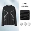 Camiseta de manga larga para hombre, camiseta casual deportiva de manga larga con cuello redondo para hombre, camiseta básica estampada de manga larga, ropa para hombre