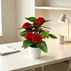 Rosas artificiales de estilo nórdico, perfectas para decoración de interiores y de escritorio, adecuadas para hoteles, centros comerciales y diseño de interiores