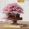 Jihui JIHUI Art High M2108 Casa del Árbol de Flor de Cerezo Bloques de Construcción Juguetes Educativos Ensamblables Niños Niños Niñas Transfronterizo
