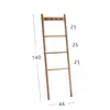 Cabide de Roupas de Madeira Maciça Estreito para Quarto Montado na Parede para Espaço ao Lado da Cama Cabide Temporário para Roupas Armazenamento para a Noite