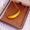 Tubo Curvo Cepillado Chapado en Oro de Latón Accesorios DIY Versátil Nicho Moda Lujo Ligero Gama Alta Cadena para Clavícula Alta Retención de Color