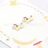 Botões de Resina para Suéter com Design de Filhote de Cachorro de Dois Olhos, 15x10mm, com Base Plana e Impressão Colorida 3D, Botões Decorativos de Animal Realistas