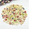 Botones de madera hechos a mano con impresión en color para manualidades, suéter de dibujos animados para niños, botones de madera de lado delgado para bebé, paquete de 100