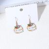 Divertidos Aretes Asimétricos de Gota de Aceite de Dibujos Animados Marea Nacional Panda Animal Aretes de Fruta Lindos Aretes de Hoja de Hongo