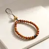Fábrica de origem: Corrente de celular de madeira de cipreste-cliff, estilo étnico, sândalo, acessório de flor de lótus masculino, pingente feminino