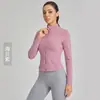 Jaqueta de yoga Weiman com zíper e gola alta, corte slim, com bolso de armazenamento na cintura traseira, jaqueta modeladora para corrida, treino e fitness para mulheres