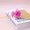 Ramo de Rosas de Lámina de Oro 24K, Flores Artificiales Eternas, Regalo de San Valentín Cumpleaños, Regalo de Navidad, Hecho a Mano
