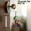 Pingente Acrílico de Carro Fofo Chaveiro de Animal Decoração de Mochila 2D Decoração de Casa Novo Estilo Fofo Transfronteiriço