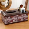 Caixa de Lenços para Mesa de Centro da Sala de Estar, Porta-Lenços de Couro para Casa, Hotel, Restaurante, Caixa de Lenços de Alta Estética, Moderna e Simples