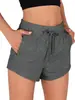 Pantalones Cortos Deportivos Casuales Transfronterizos Versátiles de Pierna Recta Holgados 2025 para Fitness, Correr, Alargar Piernas, Yoga, Transpirables, de Cintura Alta