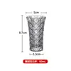 Copo de Vidro Espesso Criativo Embossado para Licor, Copo Wilder Gravado, Copinho para Destilados, Copinho Bala para Licor Estrangeiro, Copo Pequeno para Licor de 2oz