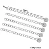 Cadena de Cola de Acero Inoxidable de 5 cm Etiqueta Conectora Cadena de Extensión para Collar Pulsera de Acero de Titanio Etiqueta de Cola Accesorios para Joyería DIY Venta al por Mayor