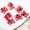[Rosa Camelia] Material Rojo con Perlas Accesorios Cadena para Teléfono Móvil DIY Dulces Accesorios de Perlas Sueltas Joyería Hecha a Mano