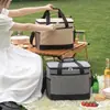 Bolsa de Piquenique ao Ar Livre Bolsa Transversal para Almoço Bolsa Térmica de Mão Camping Conservação de Frescor Bolsa Térmica de Armazenamento Grande Capacidade Bolsa de Gelo