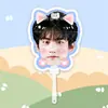 Zhou Keyu Placa de Sinalização de Fã com Cabeça Grande em Forma de Leque Fã de Concerto Mercadoria Estilo Igual do Tiktok