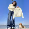 Top Rosa Fino de Seda Gelo para o Verão 2026, Nova Jaqueta Curta com Capuz e Ajuste na Cintura para Mulheres Baixas, Roupa Solta com Proteção Solar