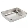 ¡Guau! Plato Multifuncional Engrosado de Acero Inoxidable, Plato para Entrantes de Grado Alimenticio, Plato Rectangular para Cocinar al Vapor, Plato para Servilletas, Plato para Barbacoa