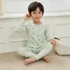 Nuevo Conjunto de Ropa Interior Térmica de Lana Antibacteriana de 10A para Niños, Engrosado para Otoño e Invierno, Ropa Interior Suave