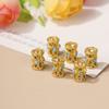 Pulsera de oro antiguo tejida con cuentas huecas de circonita con incrustaciones de oro y arena que conserva el color fuerte, accesorios de cuentas al por mayor