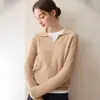 Suéter de Lana de Cuello Alto Estilo Old Money para Mujer, Prendas de Punto Pullover, Holgado Perezoso, Capa Base para el Trabajo, Suéter Versátil