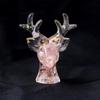 Adornos de alce de resina con pegamento de grava de cristal natural transfronterizo, adornos de astas de cristal de ciervo navideño, artesanías al por mayor