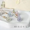 Pingente de Pedra Olho de Gato Colorido em Forma de Cabaça Joia Corrente para Clavícula de Cabaça Rosa Presente para Amigas Pingente de Boa Sorte