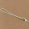 Lanyard para Teléfono Móvil de Ágata Nudo de Maíz Semi-Terminado DIY Tejido Hebilla de Seguridad Colgante de Moneda de Cobre Accesorios para Colgar en Bolsos de Llaves de Coche