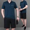 Novo Conjunto Esportivo de Verão 2026 para Pessoas de Meia-Idade e Idosos, Camiseta de Manga Curta, Conjunto Esportivo para Pais para Homens