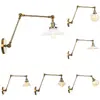 Lámpara de pared de doble sección de hierro y vidrio simple estilo americano para decoración de dormitorio, café, restaurante, Amazon