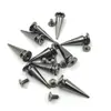 10x 25mm aleación de zinc percutor cabeza de bala cónica cuero puntiagudo tornillo decorativo hembra remache punk clavo puntiagudo