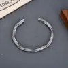 Pulsera Mobius con patrón de hierba Tang para mujer, apertura ajustable, moda retro, pulsera con patrón de oro envejecido, venta al por mayor