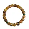 Pulsera Auténtica de Hueso de Camello Incrustada con Cuentas de Barril Multi-Tesoro Estilo Étnico de Xizang Hueso de Camello Recubierto Pulsera de Juguete Multi-Tesoro de Xizang