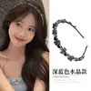 Faixa de Cabelo Dupla Camada, Novo Estilo Coreano Versátil com Strass Super Fada Presilha de Cabelo de Cristal de Alto Padrão, Acessório de Cabelo para Penteado de Coroa Alta
