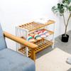 Estante para flores de balcón, zapatero, estante de madera de bambú para decoración, macetas suculentas de pothos para el hogar, estante para macetas de interior multicapa