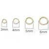 Collar y pulsera chapados en oro de 14 quilates que conservan el color, argolla abierta, anilla O, anillo redondo pequeño, conector de extremo, accesorios de joyería hechos a mano para DIY