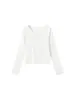 Top de Mujer para Otoño con Adorno de Encaje Fresco y Dulce, Cuello Redondo, Manga Larga, Hombro Normal, Corte Entallado Favorecedor, Capa Base Suave y Elástica, Amigable con la Piel