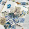 [Colección] 50 Piezas de Pegatinas para Diario Serie Estampado Dorado, Materiales Transparentes de Mascota Impermeables para Diario, Pegatinas Decorativas DIY