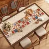 Mantel de mesa estilo americano, a prueba de aceite e impermeable, protector de mesa sin lavado, nuevo modelo 2025, lujo ligero con sensación de alta gama, mantel para mesa de centro