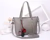 Capa Superior Otoño e Invierno Moda Cuero de Vaca Bolso de Mano para Mujer Bolso Tote Portátil Cruzado de Cuero para Mujer Bolso de Compras de Gran Capacidad
