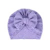 Gorro infantil transfronterizo gorro fetal color sólido primavera y verano transpirable con agujeros lazo 6 colores opcionales