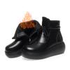 Outono e inverno novas botas vintage de couro macio com sola grossa Martins botas curtas leves com cadarço forrado de lã sapatos femininos quentes sapatos confortáveis de algodão