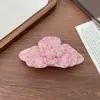 Grampo de Cabelo Francês de Alta Qualidade em Acetato Rosa Vermelho Retro Exquisito Acessório de Cabelo Shark Clip com Diamante Luxo Acessível