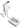 Conjunto Completo de Vaso Sanitário de Agachamento para Banheiro para Uso Doméstico, Vaso Sanitário de Agachamento Cerâmico Sem Odor, Instalação Exposta, Sem Necessidade de Pedestal Embutido, Caixa Acoplada