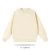 Sudadera de cuello redondo de forro polar engrosado de 350 g, corte holgado y cálida, color liso, unisex, personalizable con impresión de logotipo