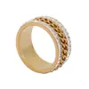 Anillos de Acero Inoxidable Transfronterizos Europeos y Americanos para Mujer, Anillos Mate Esmerilados para Hombre, Anillos Giratorios de Acero de Titanio que No se Desvanecen al por Mayor