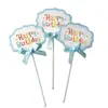 Set de tarjeta para insertar en pastel de cumpleaños lazo saludo escrito a mano inserción de tarjeta de cumpleaños fiesta de cumpleaños se puede escribir inserción de tarjeta