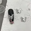 Venda Quente Transfronteiriça Luxo Leve Metal Oco Borboleta Decorações para Unhas Acessórios de Unha Liga Retro Atacado
